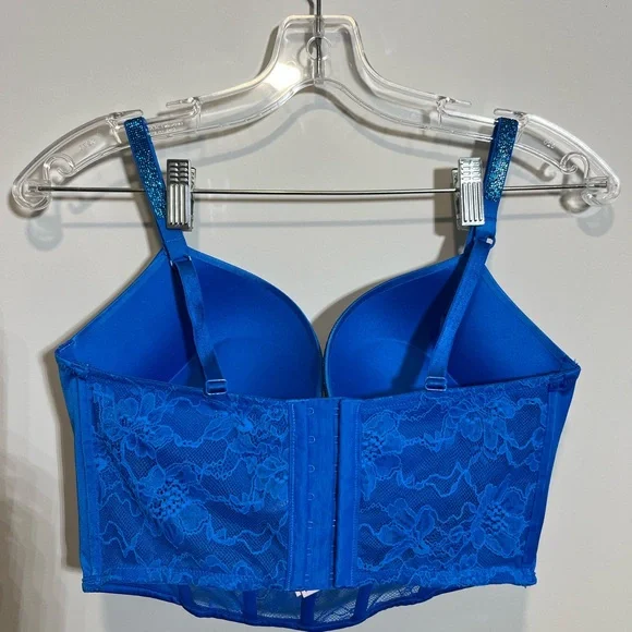 Victoria's Secret Bombshell Blue Bustier Bra & Corset Top BRAND NEW! - Picture 4 of 6